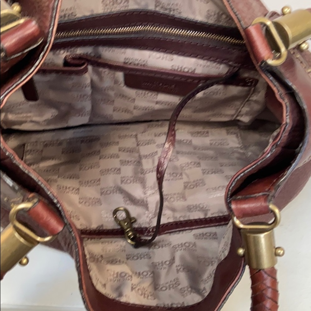 Michael Kors Brown Leather Shoulder Bag - Picture 13 of 13